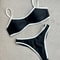 Sexy Bikini Women Swimsuit, Female Swimwear, Bandeau Biquini Thong Bathing Suit, Shiny Swimming Suits Halter Bodysuit