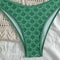 Sexy Bandeau Bikini Women Green Floral Pleate Push Up Padded Thong Swimsuit Two Piece Summer Swimwe 3