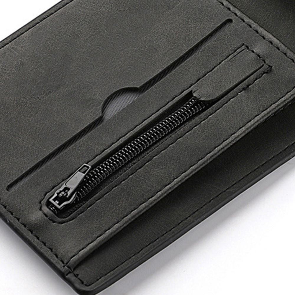 Multicard Slot Men Wallet PU Leather Fashion Folding Coin Purse Largecapacity Short Wallet 5