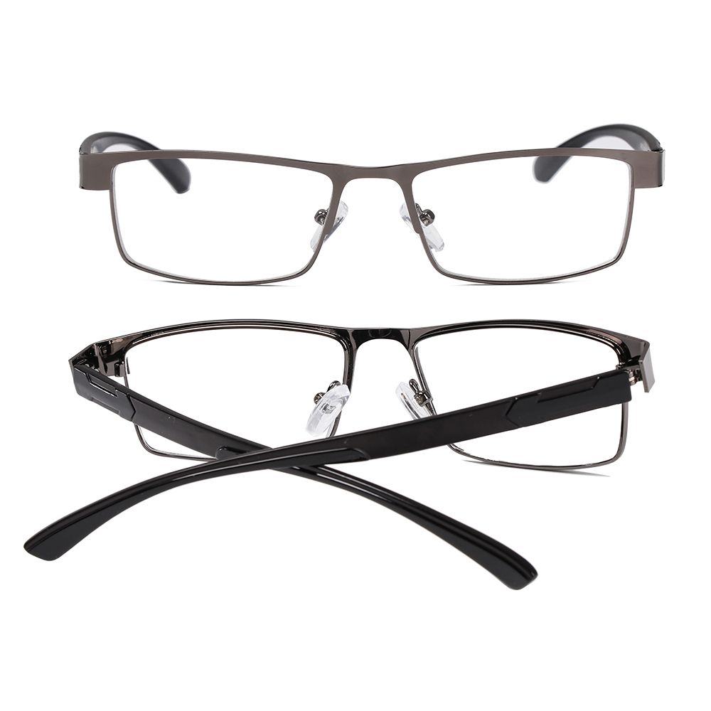 Titanium Alloy Reading Glasses for Men, Non-Spherical Lenses, Retro Prescription Eyeglasses, Coated
