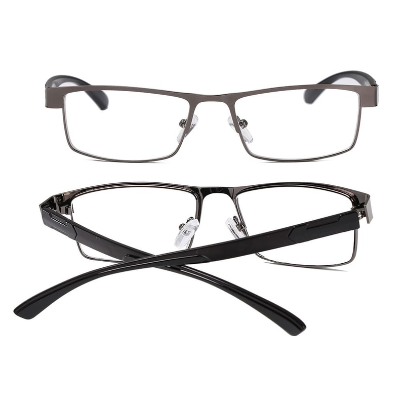 Titanium Alloy Reading Glasses for Men, Non-Spherical Lenses, Retro Prescription Eyeglasses, Coated