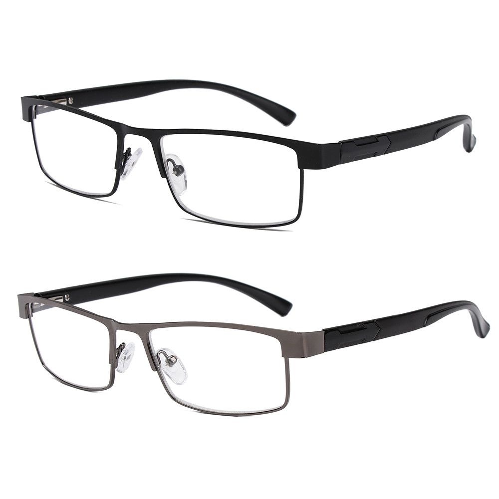 Titanium Alloy Reading Glasses for Men, Non-Spherical Lenses, Retro Prescription Eyeglasses, Coated