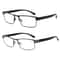 Titanium Alloy Reading Glasses for Men, Non-Spherical Lenses, Retro Prescription Eyeglasses, Coated