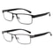 Titanium Alloy Reading Glasses for Men, Non-Spherical Lenses, Retro Prescription Eyeglasses, Coated