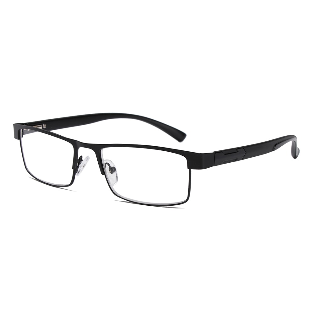Titanium Alloy Reading Glasses for Men, Non-Spherical Lenses, Retro Prescription Eyeglasses, Coated