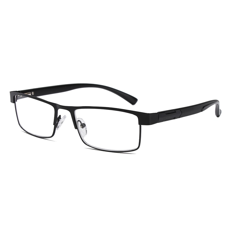 Titanium Alloy Reading Glasses for Men, Non-Spherical Lenses, Retro Prescription Eyeglasses, Coated