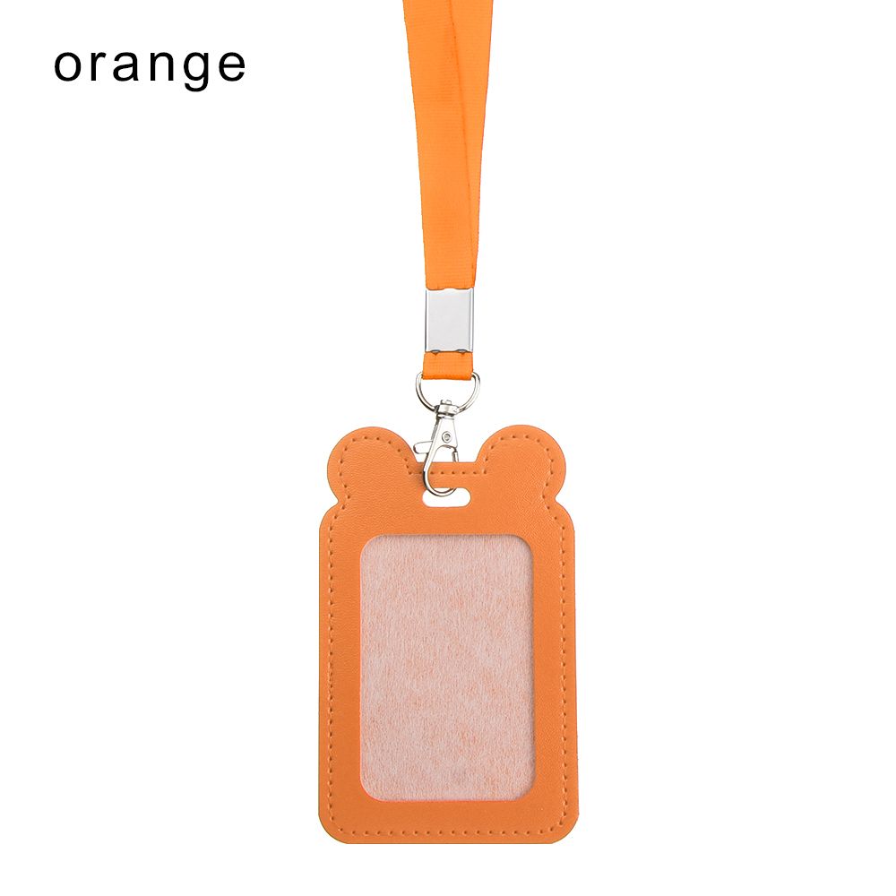 Unisex Work Card Holders With Lanyard PU Bank Card Name Credit Card Holders Card Bus ID Holders Identity Badge With Neck Strap