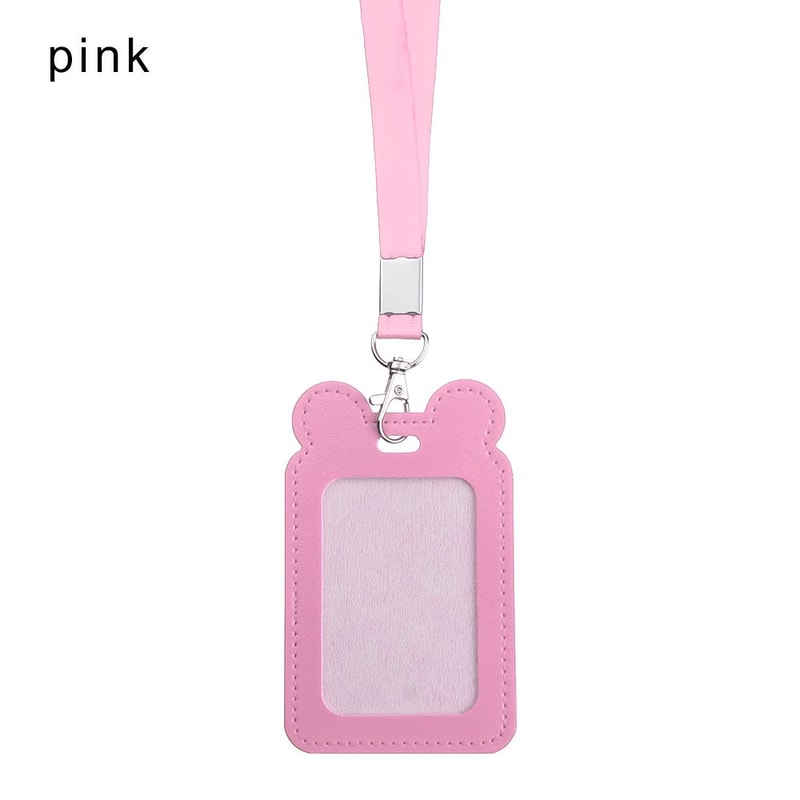 Unisex Work Card Holders With Lanyard PU Bank Card Name Credit Card Holders Card Bus ID Holders Identity Badge With Neck Strap