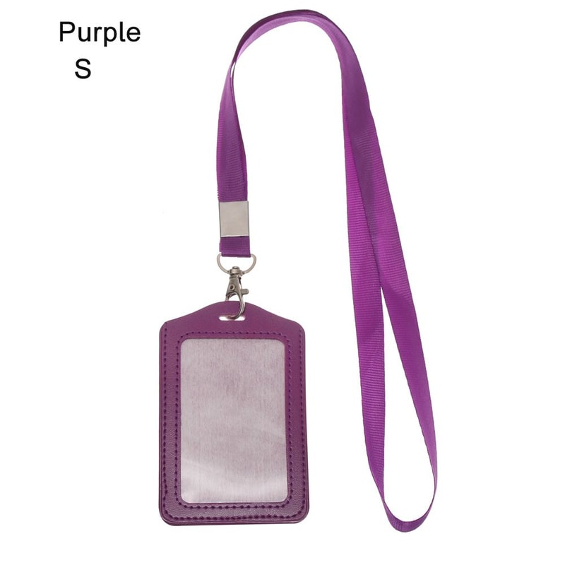 Unisex Work Card Holders With Lanyard PU Bank Card Name Credit Card Holders Card Bus ID Holders Identity Badge With Neck Strap