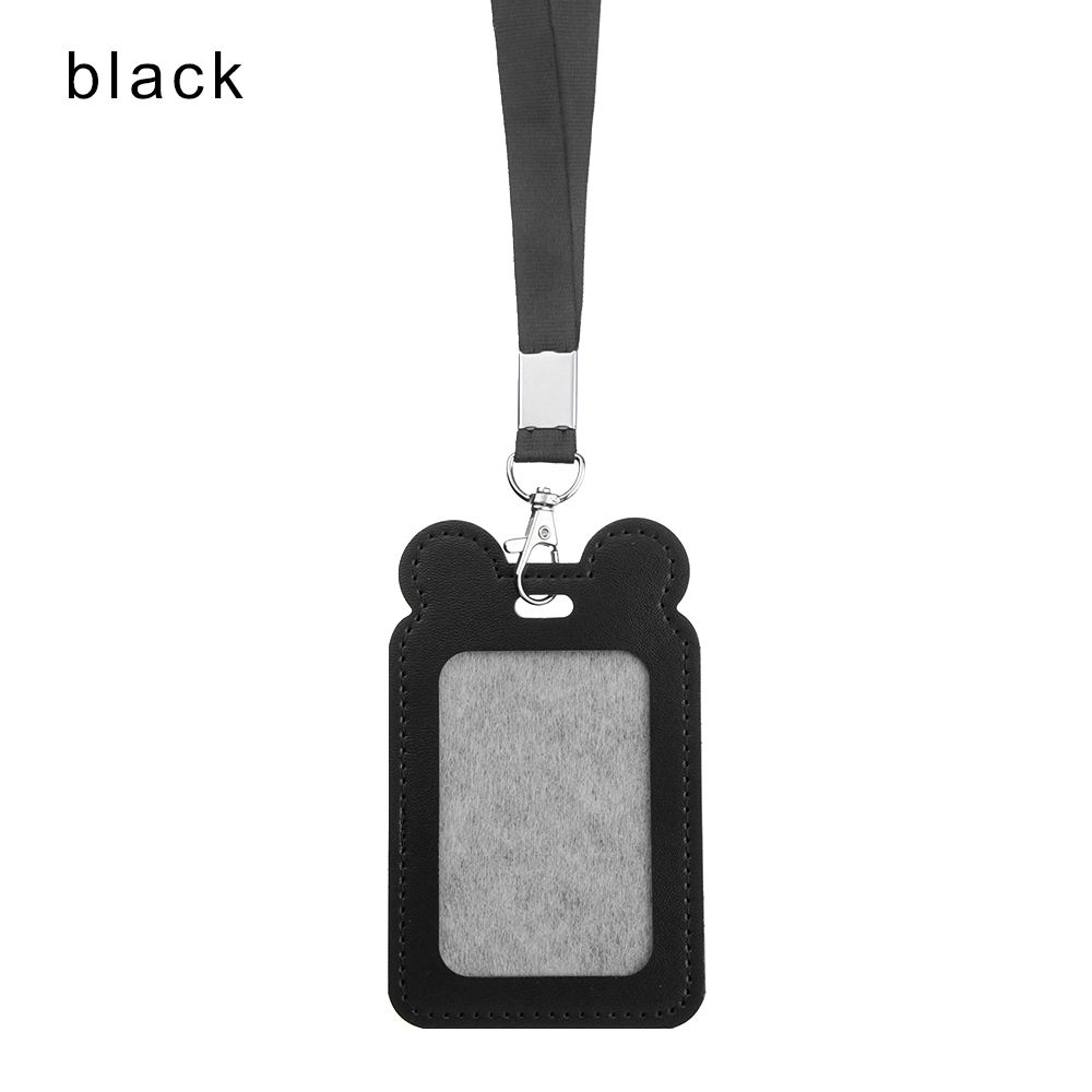 Unisex Work Card Holders With Lanyard PU Bank Card Name Credit Card Holders Card Bus ID Holders Identity Badge With Neck Strap