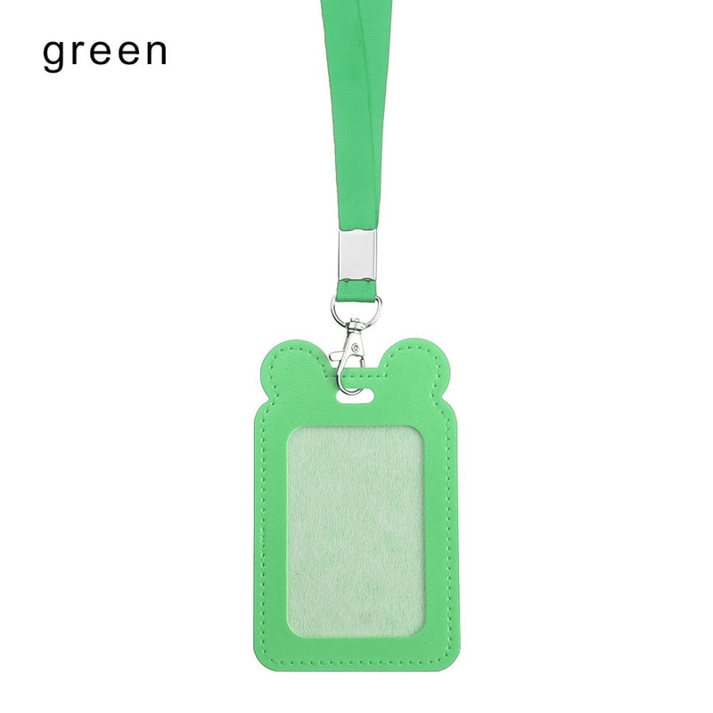 Unisex Work Card Holders With Lanyard PU Bank Card Name Credit Card Holders Card Bus ID Holders Identity Badge With Neck Strap