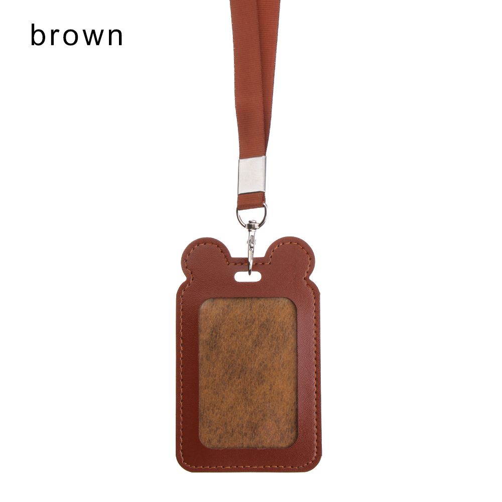 Unisex Work Card Holders With Lanyard PU Bank Card Name Credit Card Holders Card Bus ID Holders Identity Badge With Neck Strap