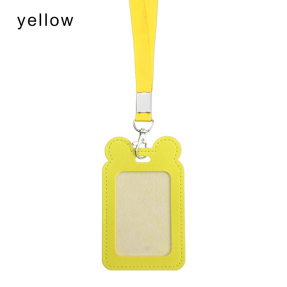 Unisex Work Card Holders With Lanyard PU Bank Card Name Credit Card Holders Card Bus ID Holders Identity Badge With Neck Strap