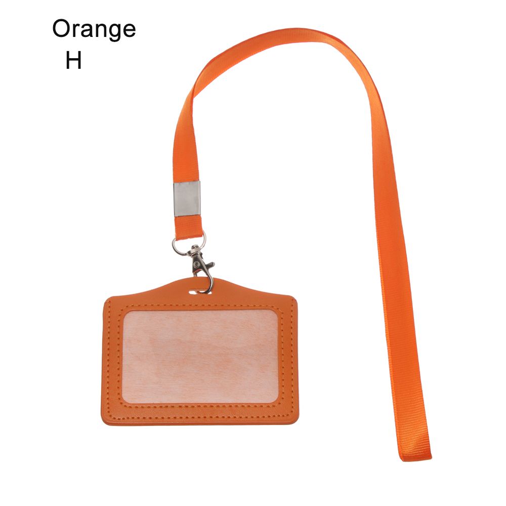 Unisex Work Card Holders With Lanyard PU Bank Card Name Credit Card Holders Card Bus ID Holders Identity Badge With Neck Strap