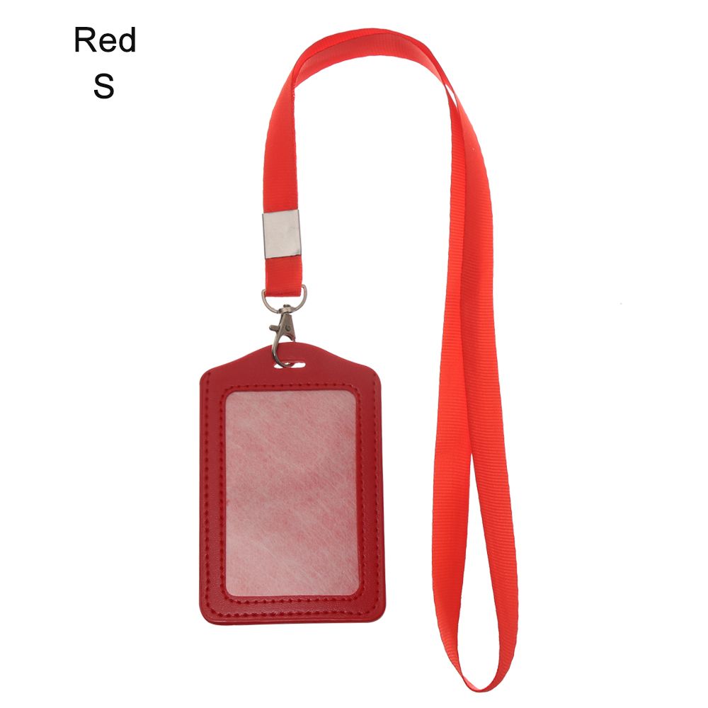 Unisex Work Card Holders With Lanyard PU Bank Card Name Credit Card Holders Card Bus ID Holders Identity Badge With Neck Strap