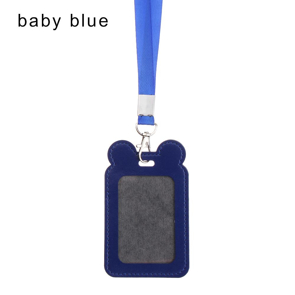Unisex Work Card Holders With Lanyard PU Bank Card Name Credit Card Holders Card Bus ID Holders Identity Badge With Neck Strap