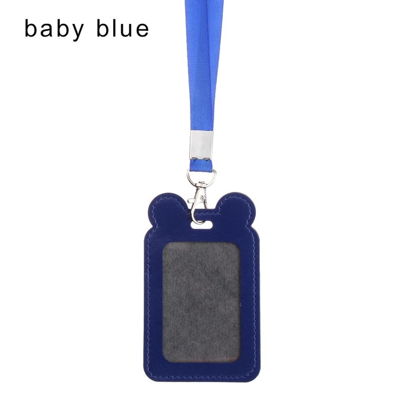 Unisex Work Card Holders With Lanyard PU Bank Card Name Credit Card Holders Card Bus ID Holders Identity Badge With Neck Strap