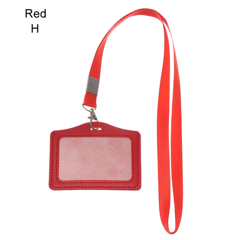 Unisex Work Card Holders With Lanyard PU Bank Card Name Credit Card Holders Card Bus ID Holders Identity Badge With Neck Strap