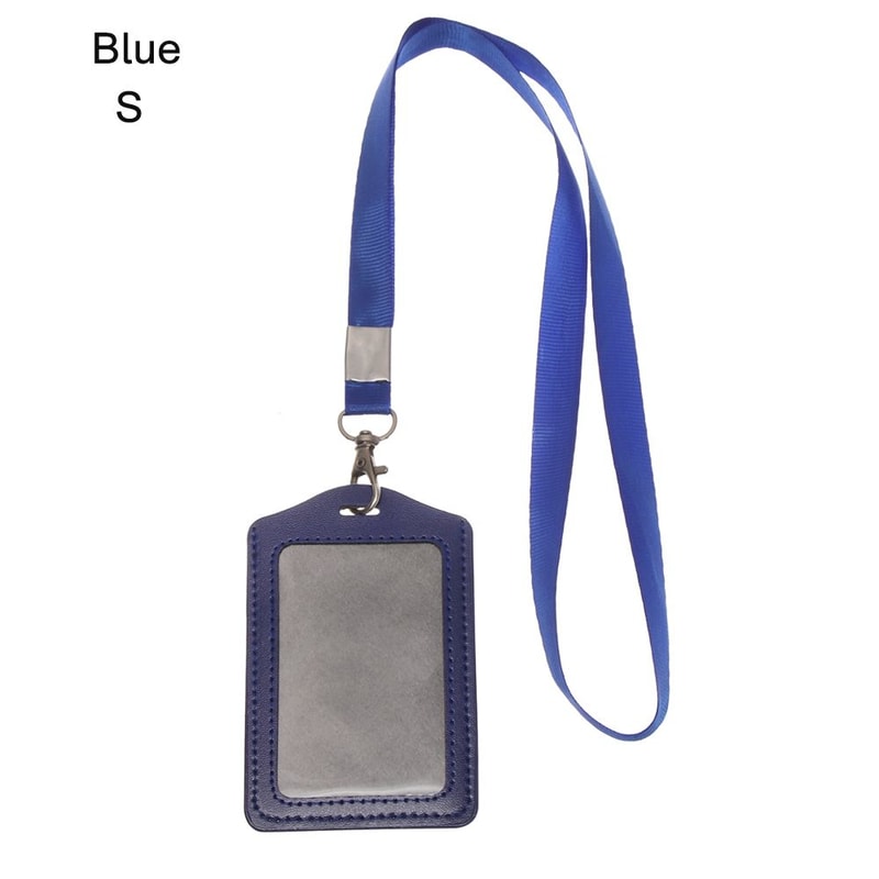 Unisex Work Card Holders With Lanyard PU Bank Card Name Credit Card Holders Card Bus ID Holders Identity Badge With Neck Strap