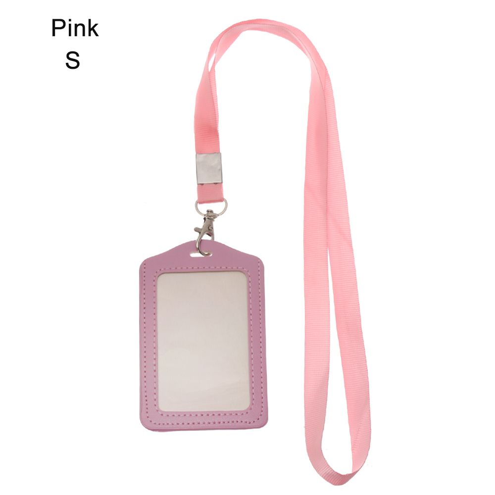 Unisex Work Card Holders With Lanyard PU Bank Card Name Credit Card Holders Card Bus ID Holders Identity Badge With Neck Strap
