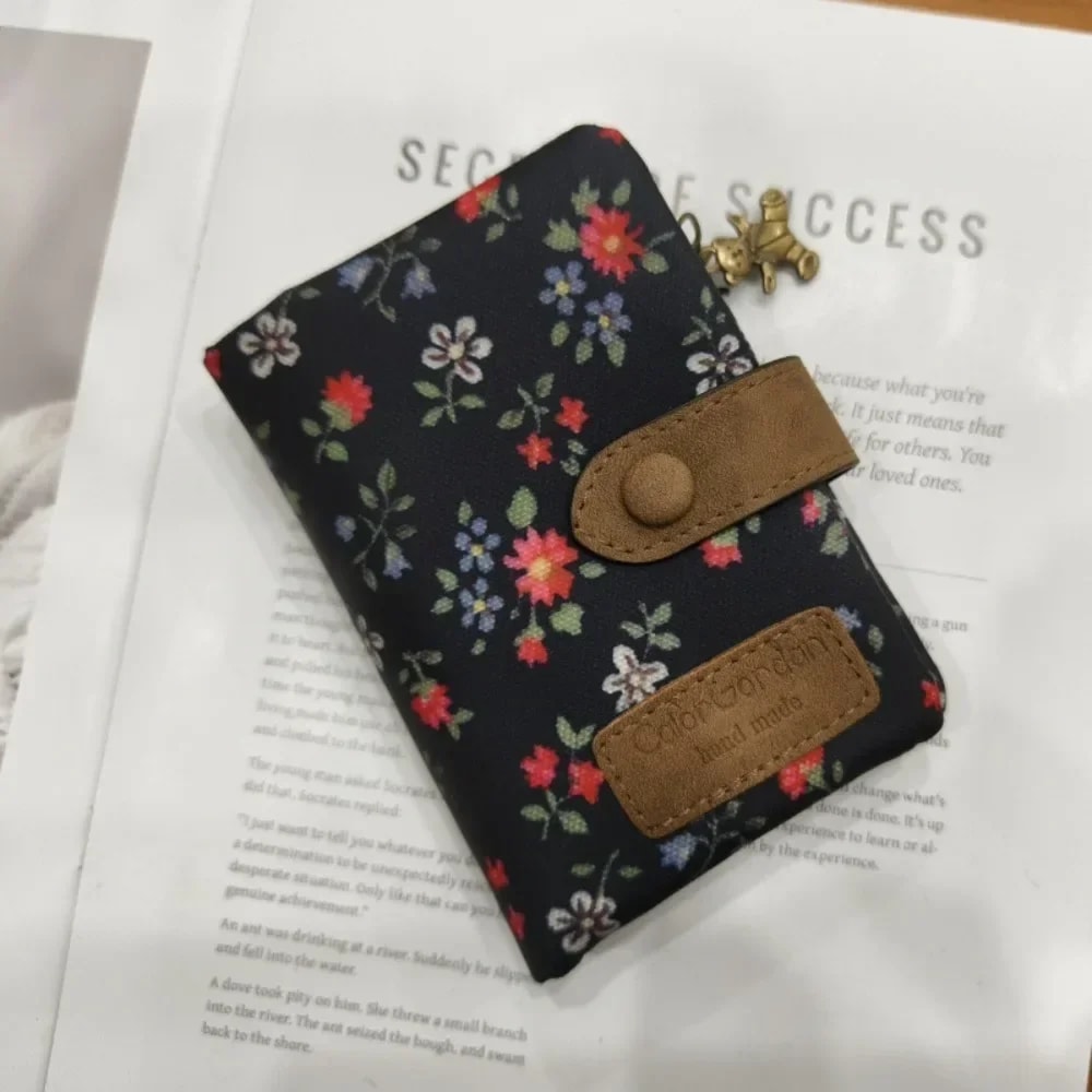Women Cute Zipper Hasp Short Wallet PU Leather Coin Purse Money Bag With ID Card Holder Frosted Pri 8