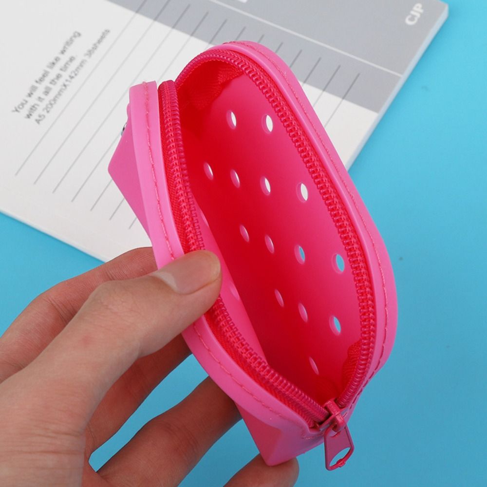 Soft Silicone Mini Holes Wallet Zipper Coin Purses, Card Holder, Money Bag for Women and Girls