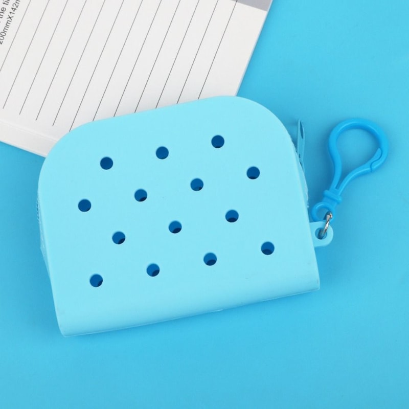 Soft Silicone Mini Holes Wallet Zipper Coin Purses, Card Holder, Money Bag for Women and Girls