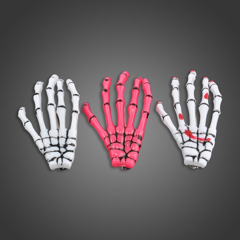Skull Hand Bone Hairpin Gripper, Ghost Skeleton Hair Clips, Bone Claw Hair Accessories