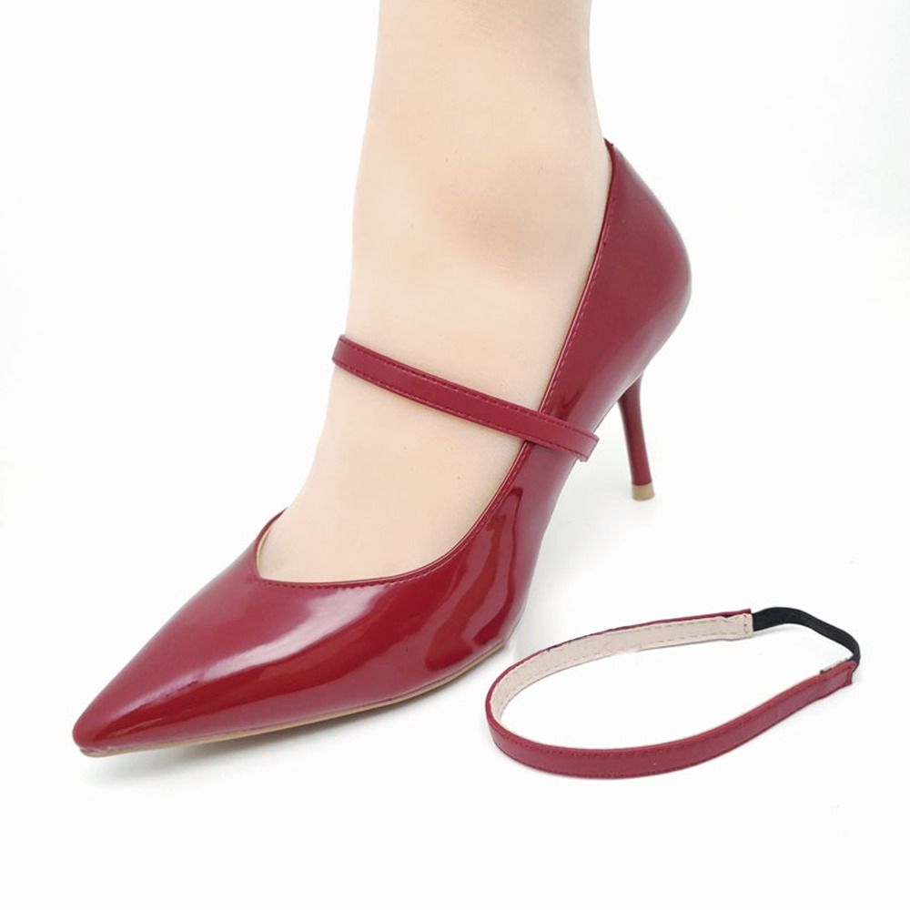 Convenient Anti-Loose Adjustable Detachable Fashion Leather Fixed Shoes Strap for Women, High Heels Shoelaces