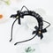 Cute Lace Black Cat Ears Headband For Women Sexy Cosplay Hair Hoop For Girls Halloween Party Decora 1