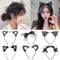 Cute Lace Black Cat Ears Headband For Women Sexy Cosplay Hair Hoop For Girls Halloween Party Decora 3