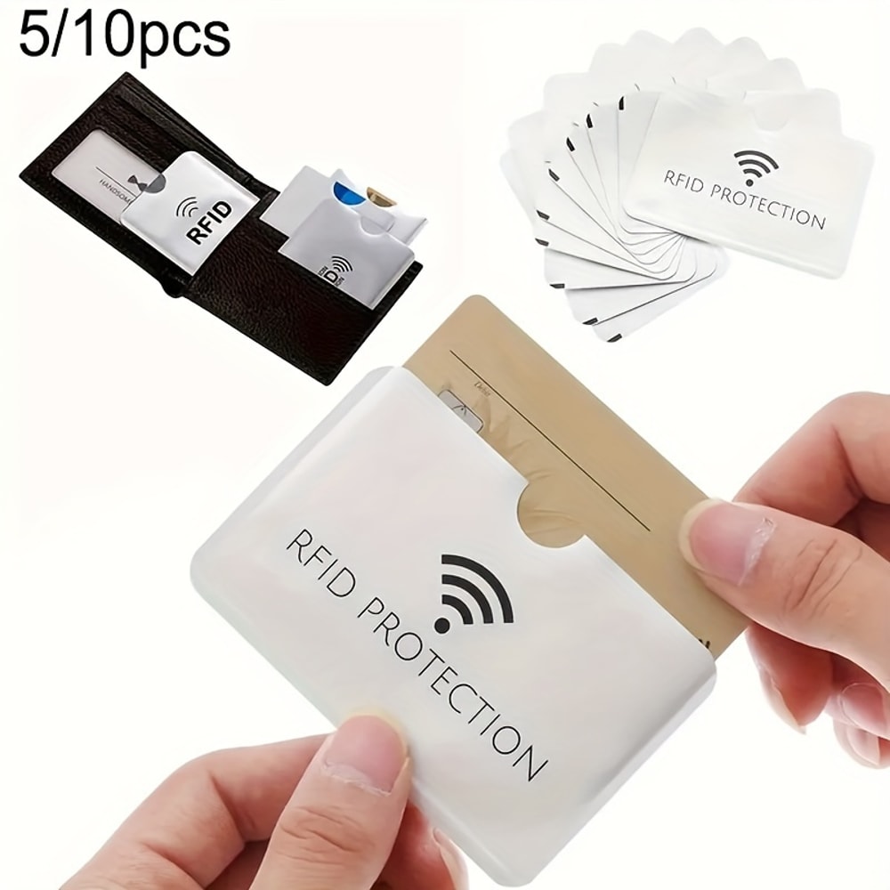 Aluminium Smart RFID Blocking Bank Sleeve Wallet Simple Card Holder With Protection 1