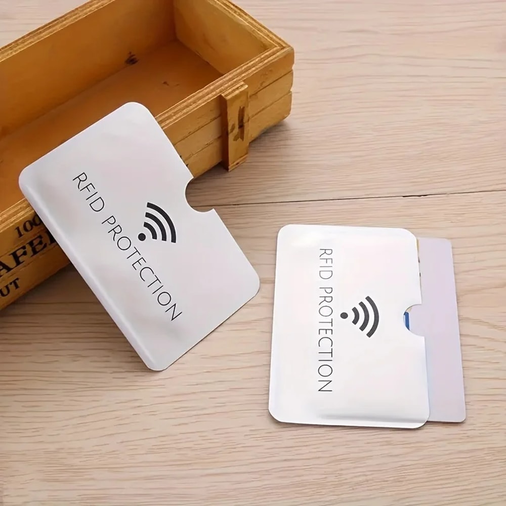 Aluminium Smart RFID Blocking Bank Sleeve Wallet Simple Card Holder With Protection 2