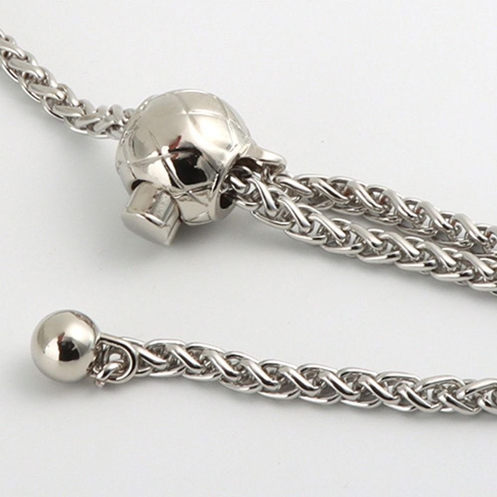 Metal Purse Chain Strap Handle for Handbag Shoulder Crossbody Bag with Adjustable Length and Ball