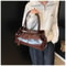 Fashion New Oil PU Leather Handbag Large Capacity Women Shoulder Bag Multifunctional Tote Underarm 2