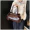 Fashion New Oil PU Leather Handbag Large Capacity Women Shoulder Bag Multifunctional Tote Underarm 3