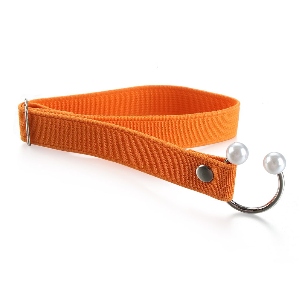 Women High Heels Adjustable Elastic Shoe Strap Belt U-shaped Pearl Lazy Shoelace Anti-drop Heels Accessories