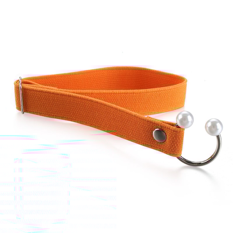 Women High Heels Adjustable Elastic Shoe Strap Belt U-shaped Pearl Lazy Shoelace Anti-drop Heels Accessories