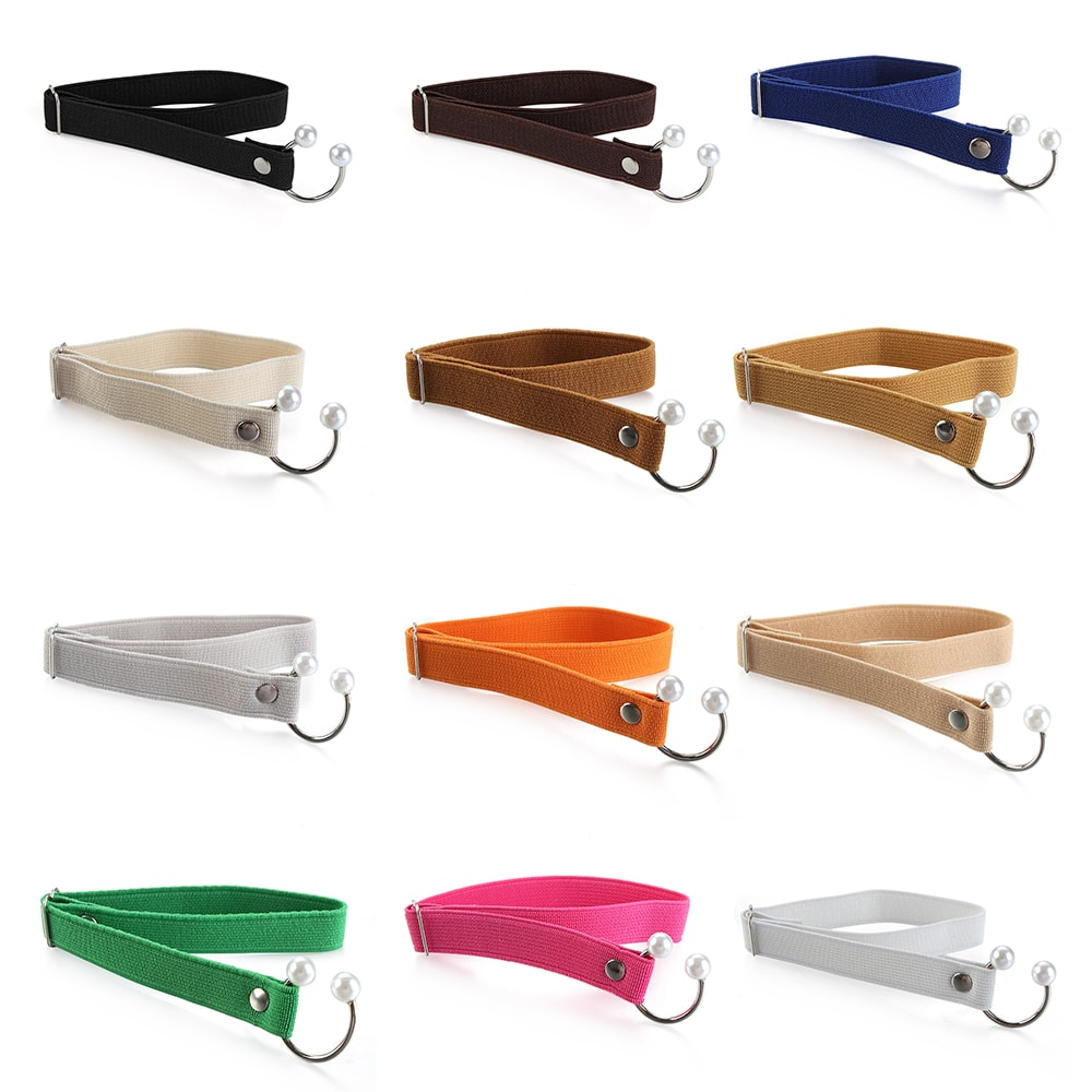 Women High Heels Adjustable Elastic Shoe Strap Belt U-shaped Pearl Lazy Shoelace Anti-drop Heels Accessories