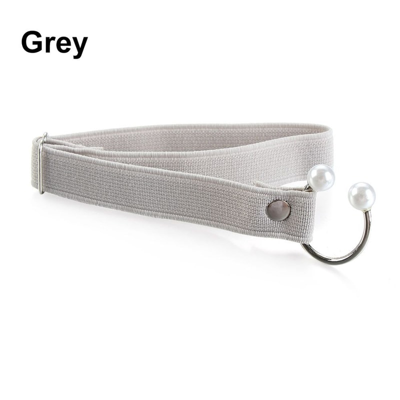 Women High Heels Adjustable Elastic Shoe Strap Belt U-shaped Pearl Lazy Shoelace Anti-drop Heels Accessories