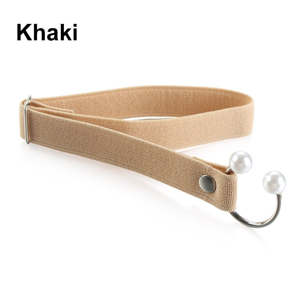 Women High Heels Adjustable Elastic Shoe Strap Belt U-shaped Pearl Lazy Shoelace Anti-drop Heels Accessories