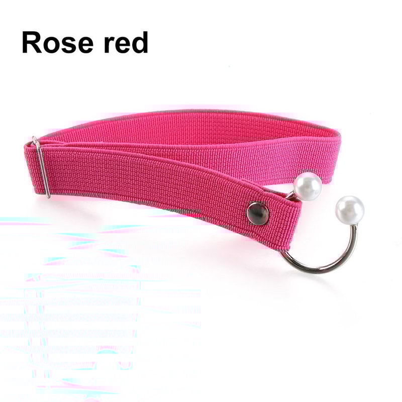 Women High Heels Adjustable Elastic Shoe Strap Belt U-shaped Pearl Lazy Shoelace Anti-drop Heels Accessories