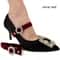 Women High Heels Adjustable Elastic Shoe Strap Belt U-shaped Pearl Lazy Shoelace Anti-drop Heels Accessories
