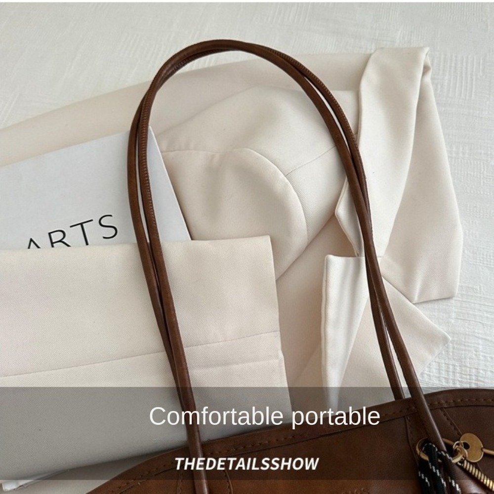 Fashion New Large Capacity Work Shoulder Bag, PU Leather Tote Bag, Solid Color Simple Lady Handbags for Women