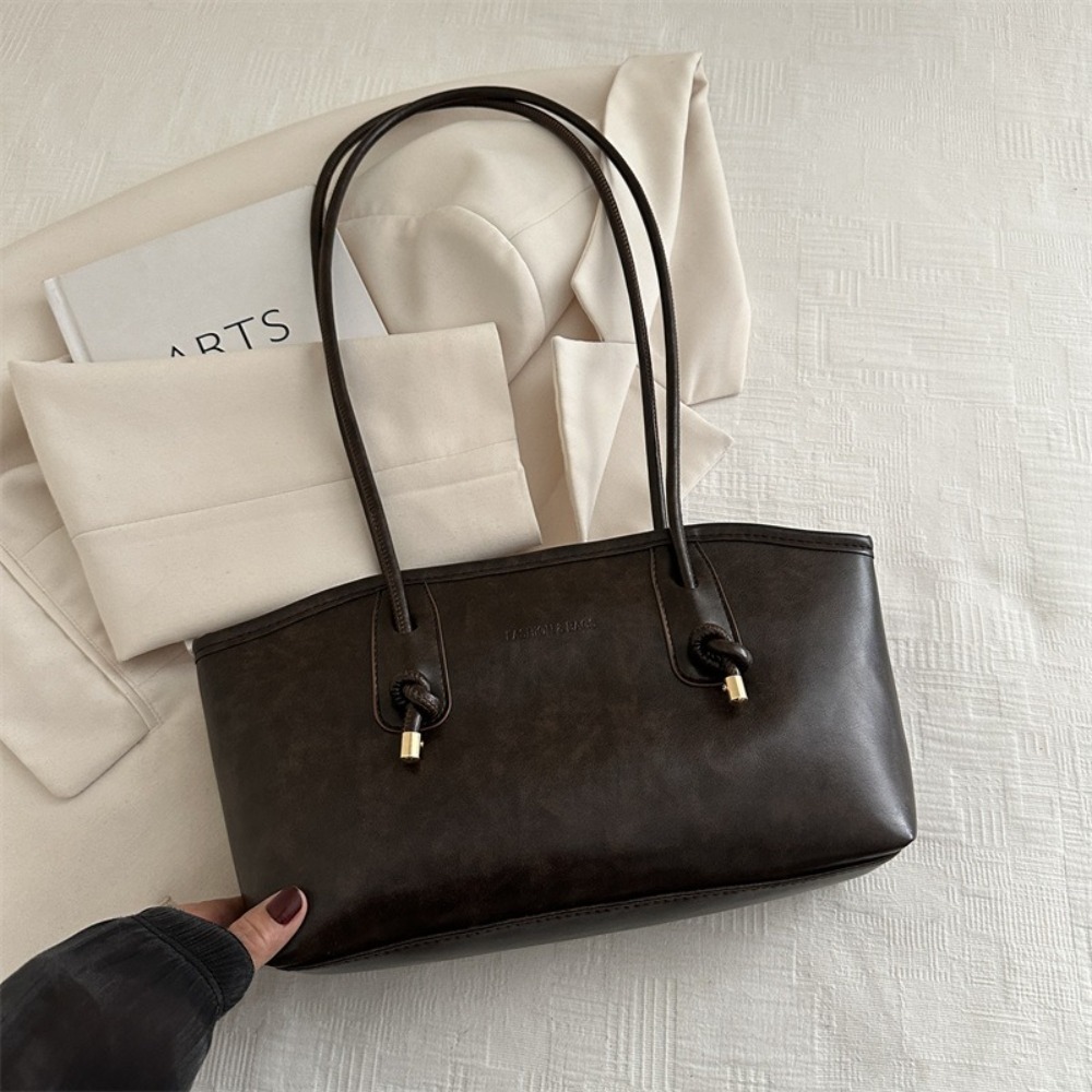 Fashion New Large Capacity Work Shoulder Bag, PU Leather Tote Bag, Solid Color Simple Lady Handbags for Women