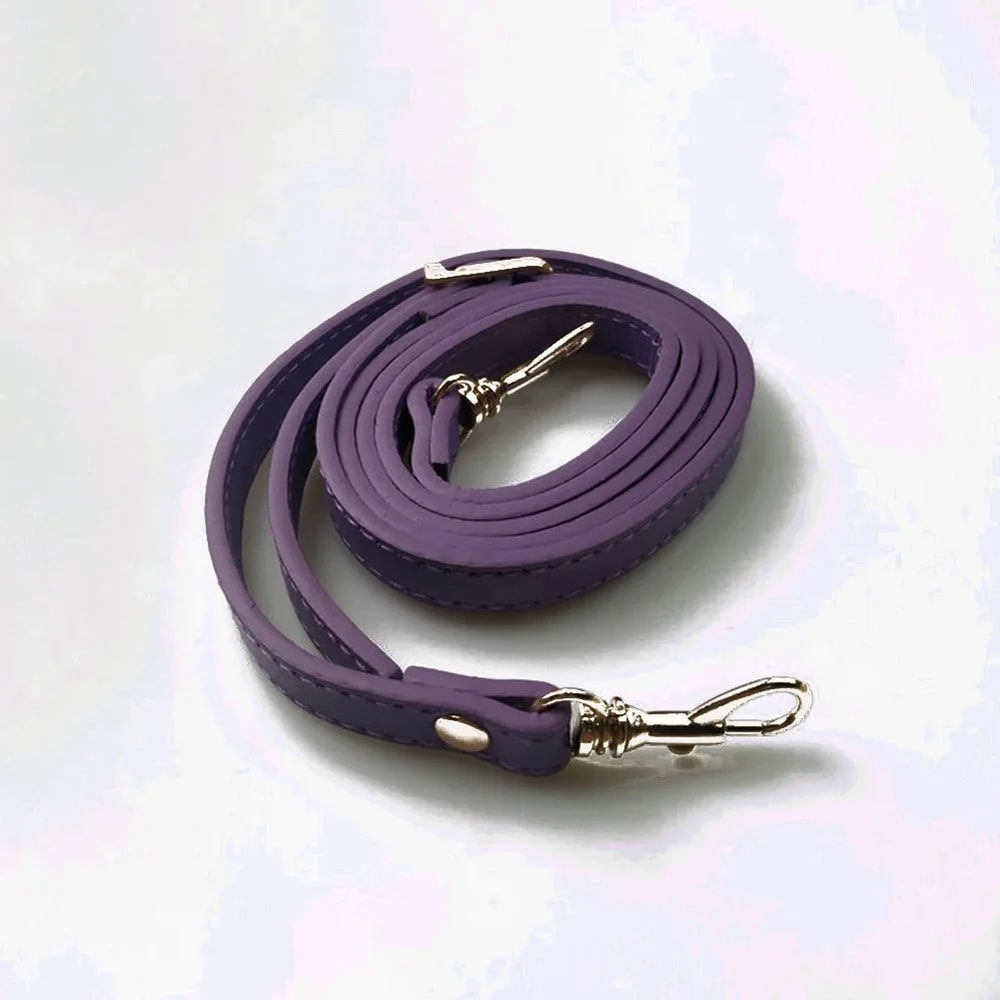 Leather Shoulder Bag Strap with Adjustable PU Belts, Black Crossbody Handbag Strap, Silver Gold Buckle Accessories