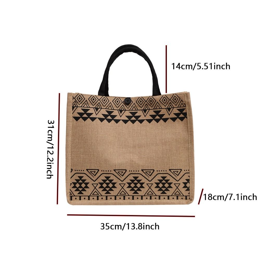 Vintage Tote Bag, Casual Lady Shoulder Eco Canvas Bag, National Style Women Recycle Handbag