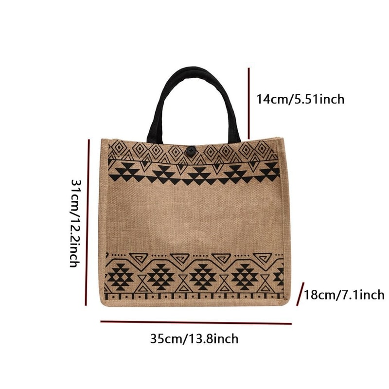 Vintage Tote Bag, Casual Lady Shoulder Eco Canvas Bag, National Style Women Recycle Handbag