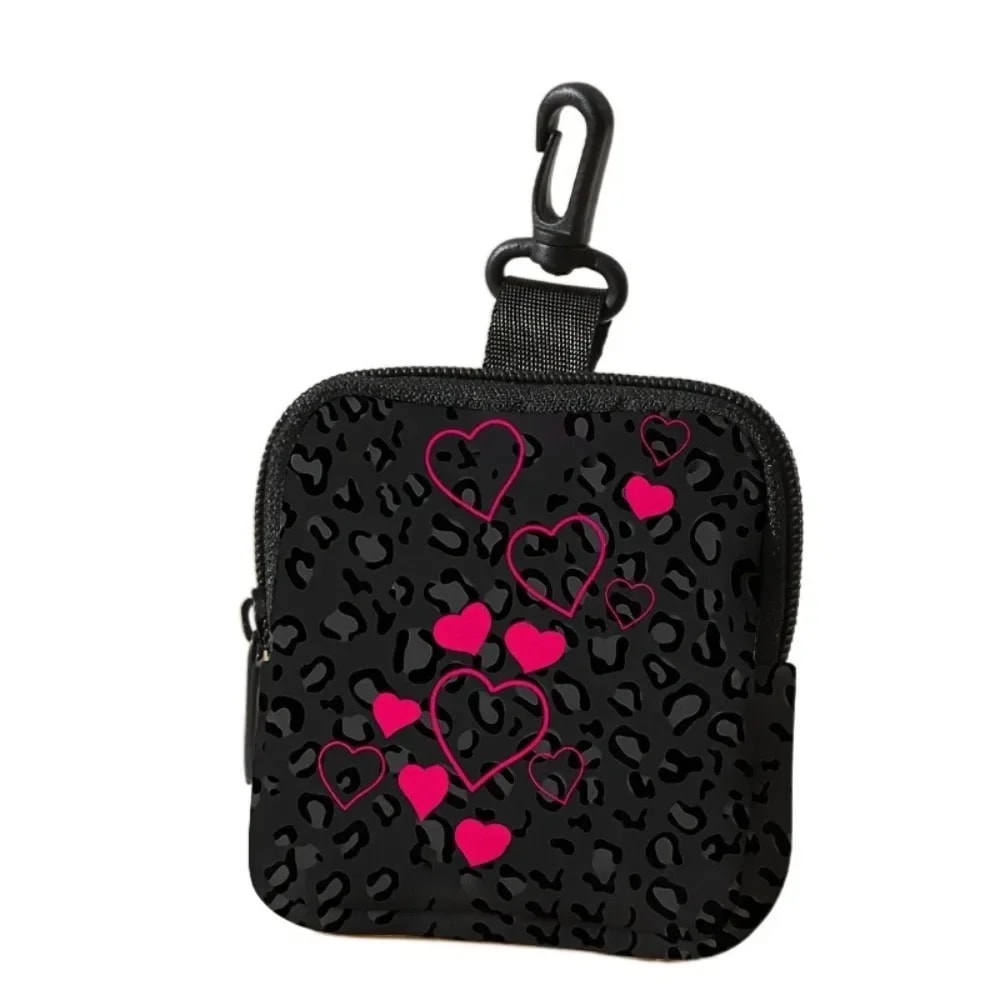 Mini Coin Purse, Cat Print Lightweight Waterproof Earphone Bag, Multiple Styles Artificial Leather Wallet, Friends Gift