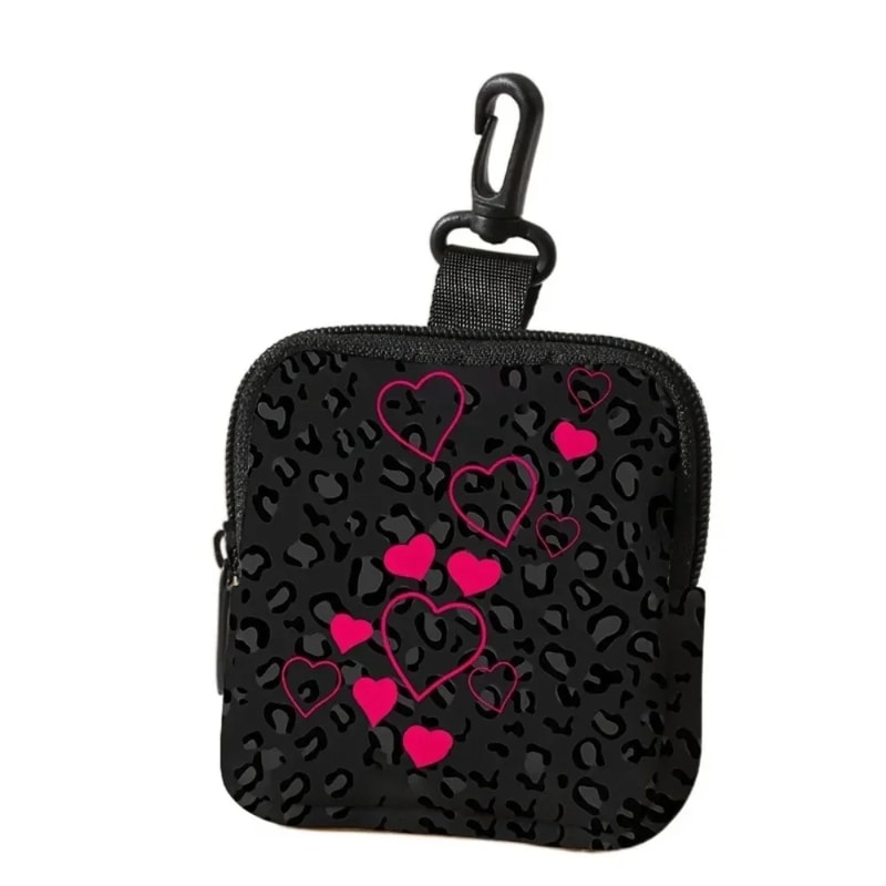 Mini Coin Purse, Cat Print Lightweight Waterproof Earphone Bag, Multiple Styles Artificial Leather Wallet, Friends Gift